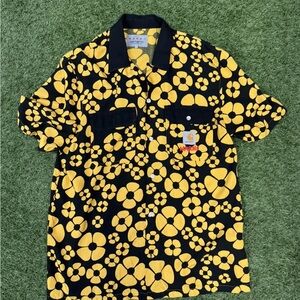 Marni Carhartt Black and Yellow Floral Men's Shirt